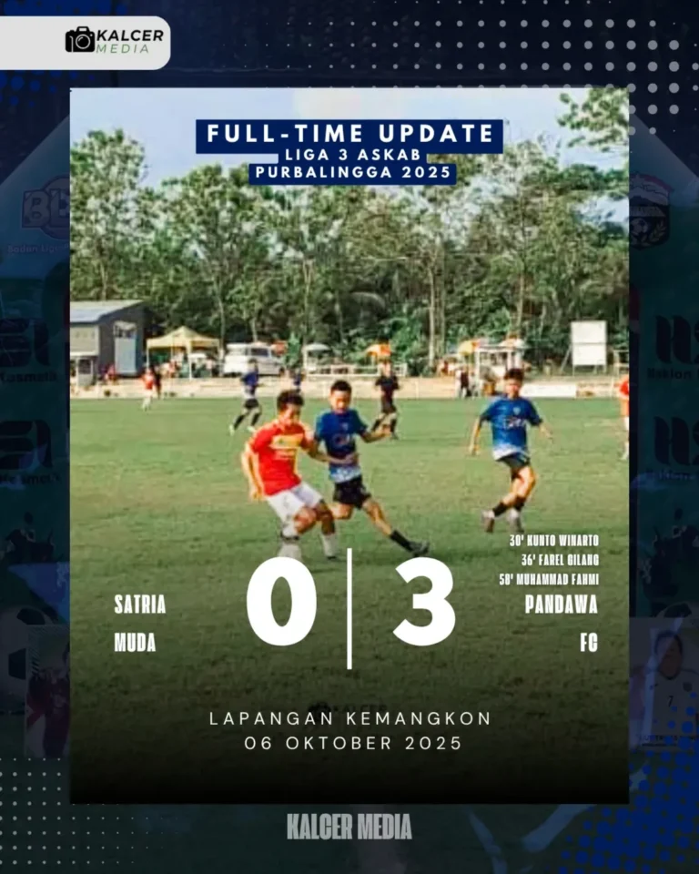Kemenangan Pandawa FC atas Satria Muda.